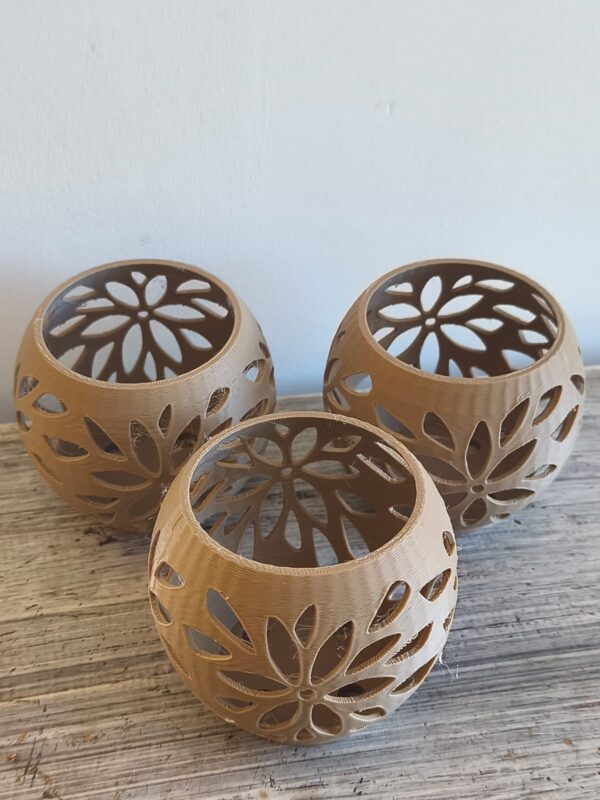 Promocion 3 macetas para orquideas mini linea FLO beige