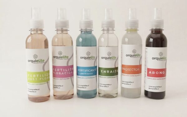 kit completo  de cuidado para orquideas 6 botellas de 250 ml