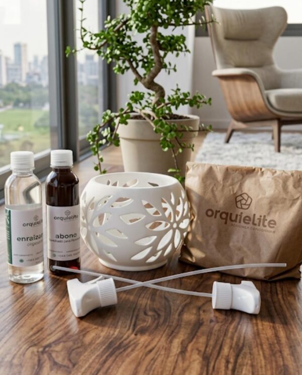 kit de trasplante maceta grande blanca + enraizante y abono 250 ml y corteza .( envio gratis desde v a x region)